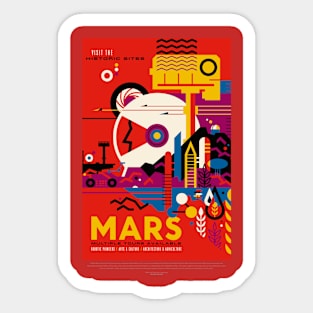 Mars NASA Artwork Sticker